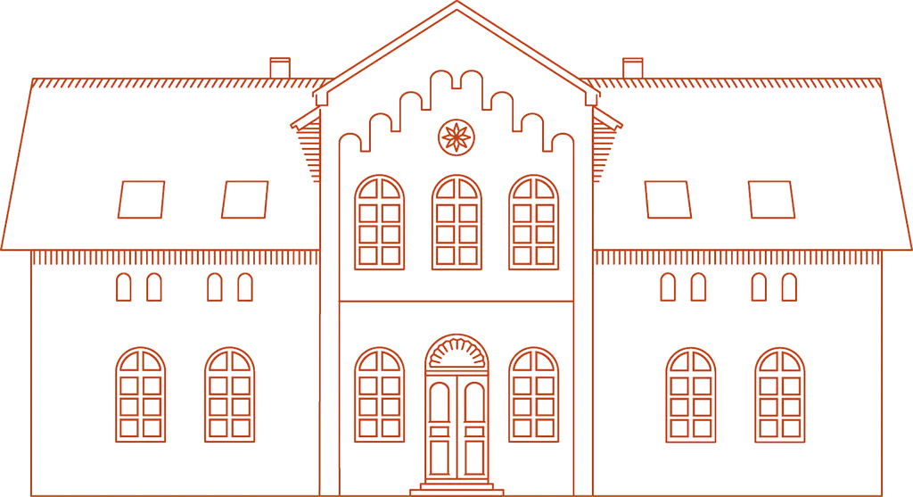 Drawing of the historic farmhouse of Hof Kielholz