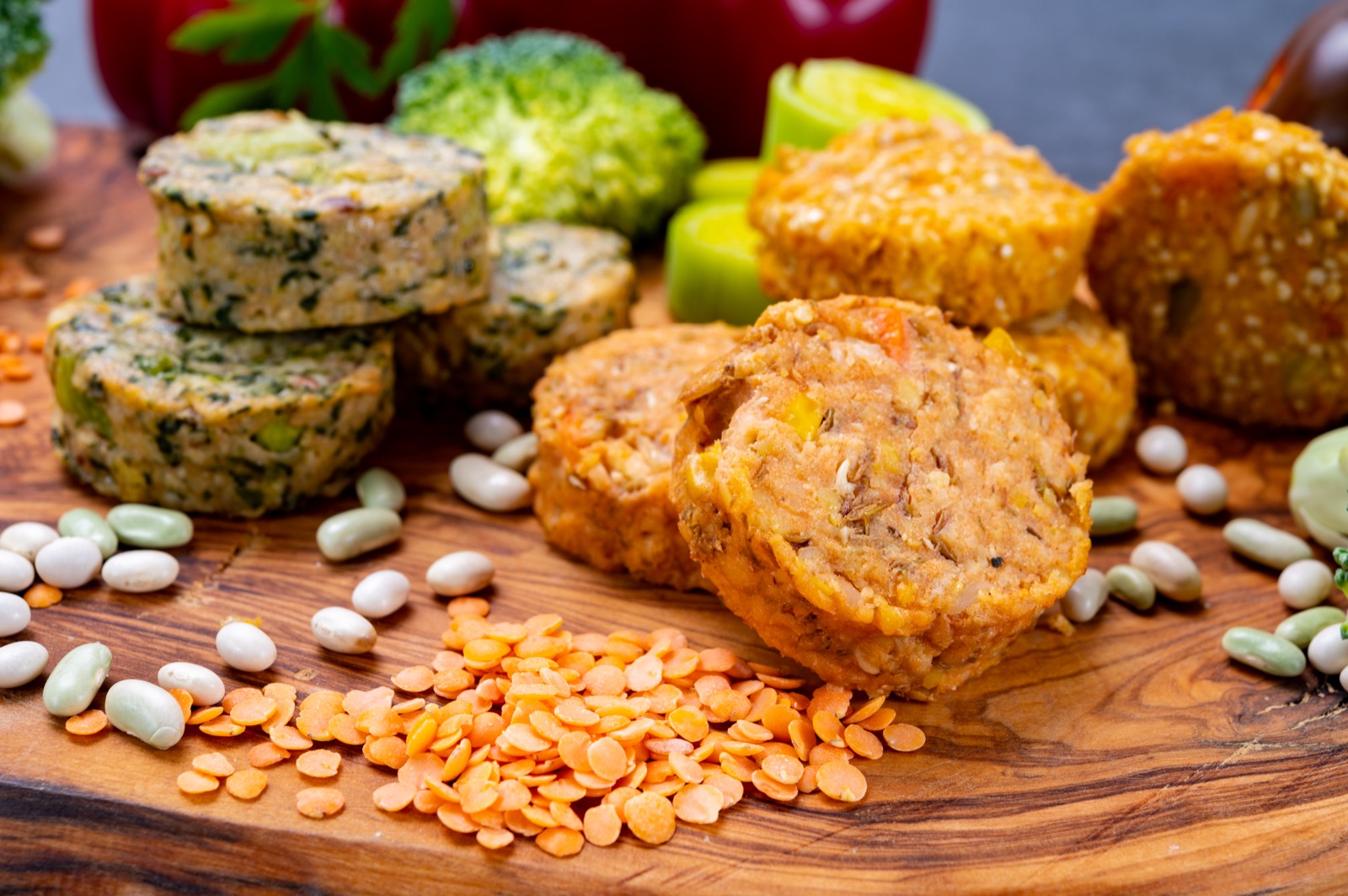 Protein-rich foods made from legume splits