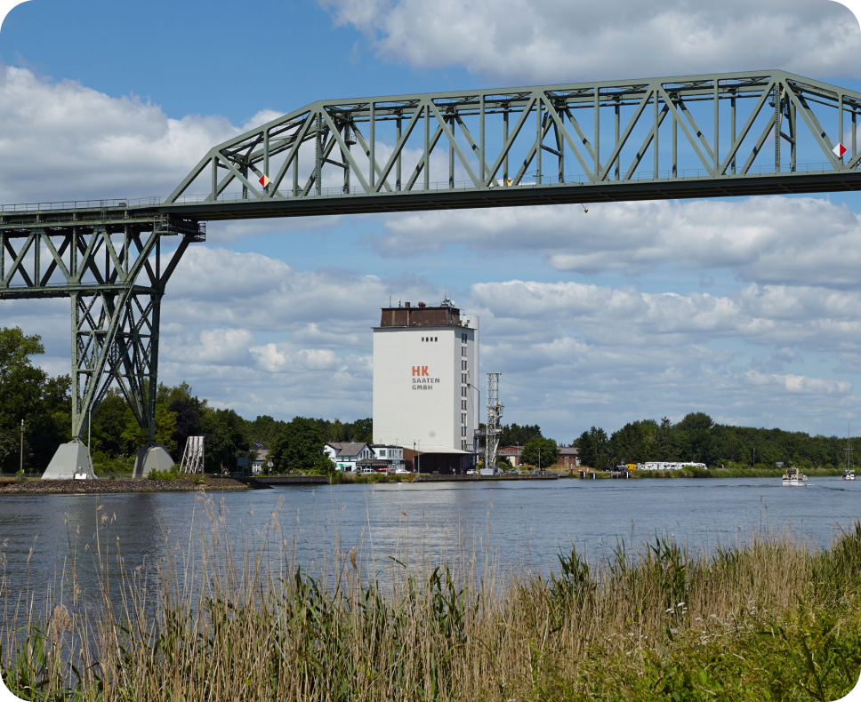 High bridge over the Kiel Canal near Hochdonn